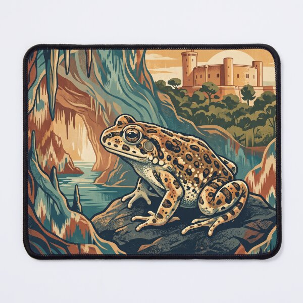Item preview, Vintage Mallorca Midwife Toad Travel Art designed and sold by ZUMERI.