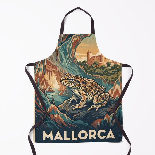 Item preview, Vintage Mallorca Midwife Toad Travel Art designed and sold by ZUMERI.