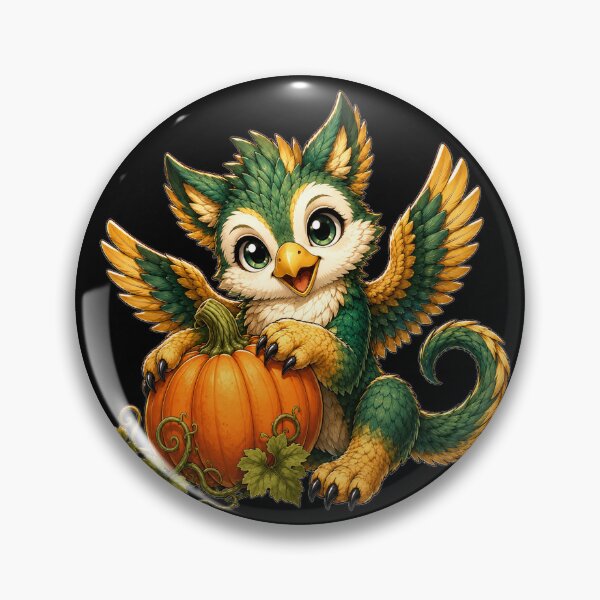 Item preview, Cute Autumn Griffin with Pumpkin  designed and sold by Hatchling Hollow.