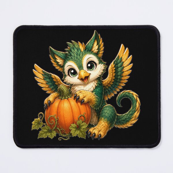 Item preview, Cute Autumn Griffin with Pumpkin  designed and sold by Hatchling Hollow.