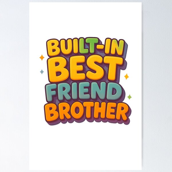Item preview, Built-In Best Friend Brother – Sibling Gift for Life designed and sold by Uglyandcute.
