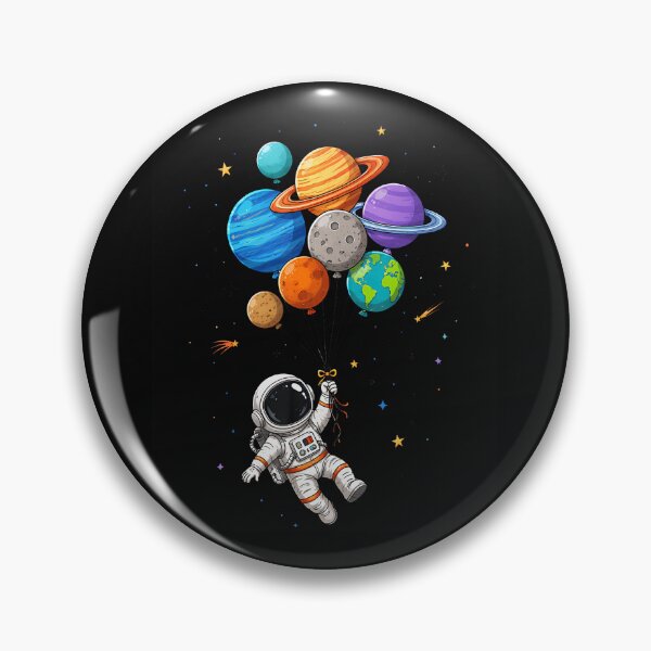 Item preview, Funny Space Astronaut Balloon Planets Solar System Galaxy designed and sold by ripgoatclothing.