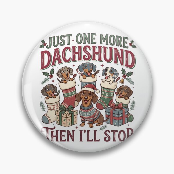 Item preview, Just One More Dachshund Then I'll Stop Funny Wiener Dog Christmas Stockings designed and sold by raedattia.
