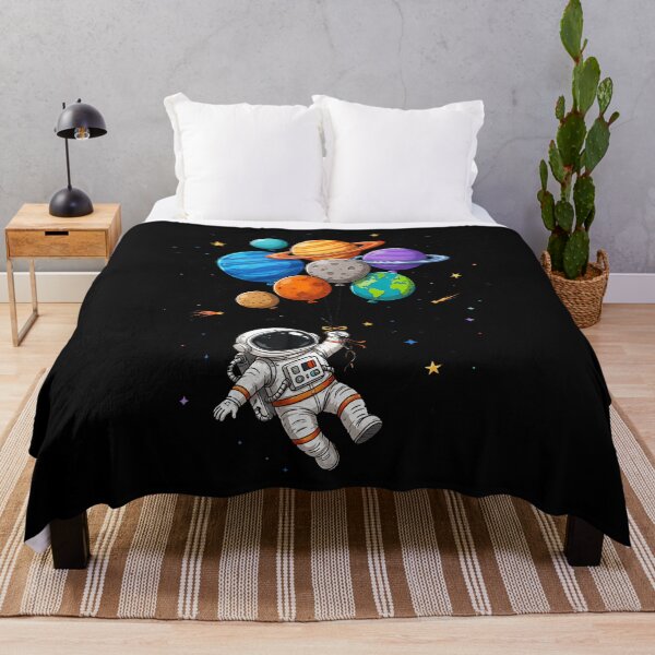 Item preview, Funny Space Astronaut Balloon Planets Solar System Galaxy designed and sold by ripgoatclothing.