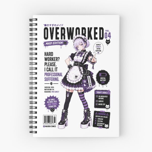 Item preview, Gothic Anime Maid Vol. 04 – Sarcastic Dark Kawaii Maid Design designed and sold by MAID4U.