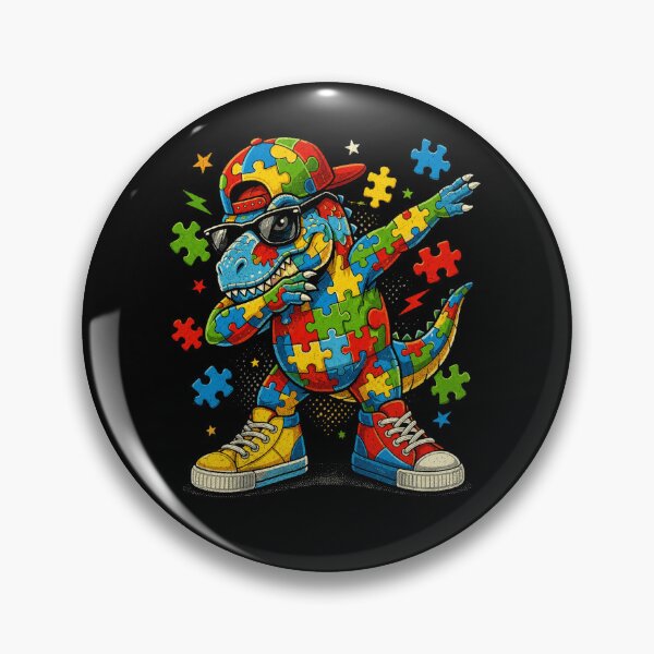 Item preview, Retro Puzzle Dinosaur Dabbing With Sneakers And Sunglasses  designed and sold by Moizento.