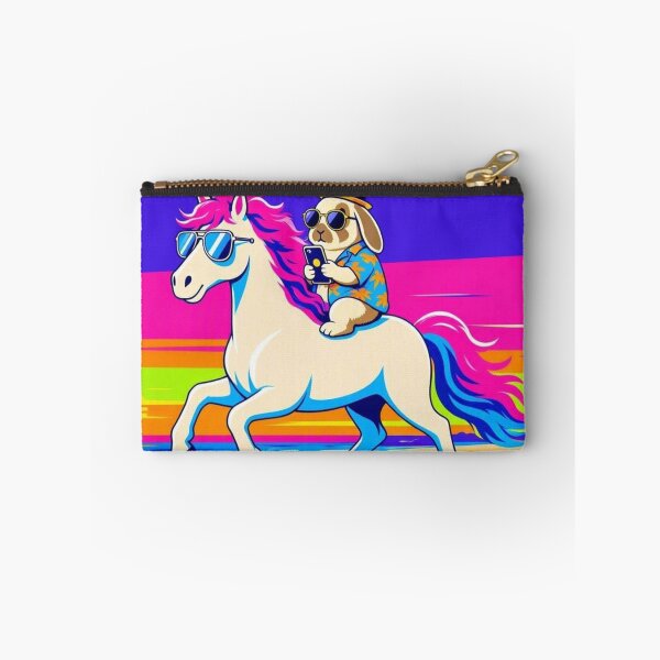 Item preview, Beach Ride Rabbit – Vibrant Sunset Horse Artwork designed and sold by Dogandesighn.