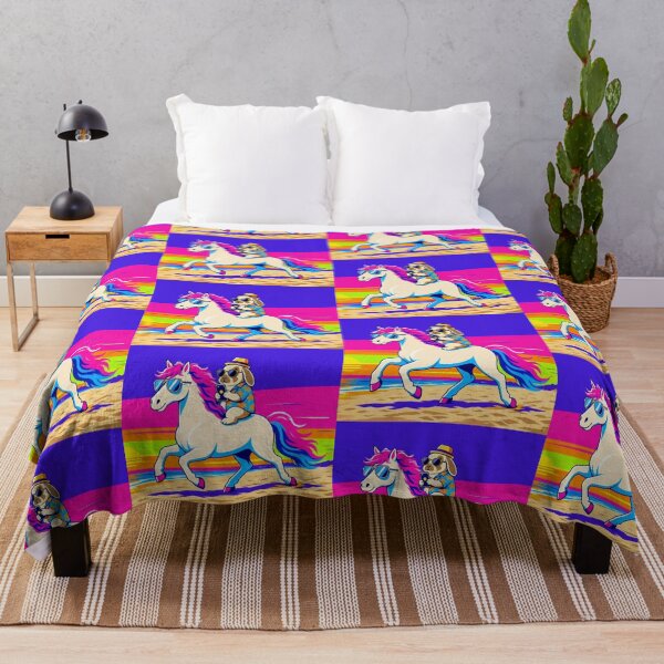 Item preview, Beach Ride Rabbit – Vibrant Sunset Horse Artwork designed and sold by Dogandesighn.