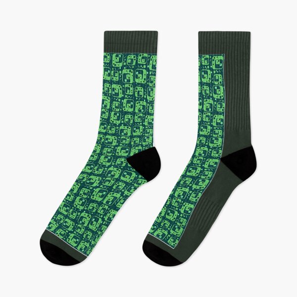 Item preview, Digital Matrix - Neon Green Geometric Tech Pattern designed and sold by Roberto Triolo.