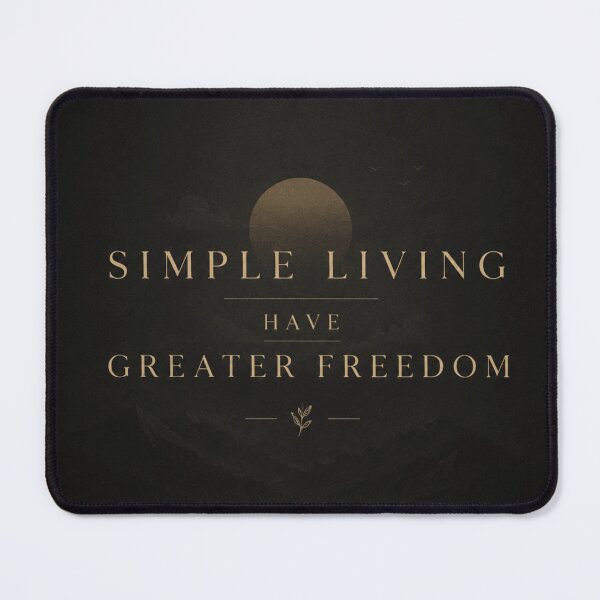 Item preview, Simple Living Greater Freedom Quote designed and sold by JalwaWear.