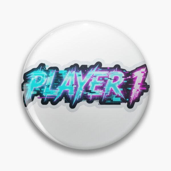Item preview, PLAYER 1 Cyberpunk Glitch Gaming Sticker designed and sold by CreativeLook25.