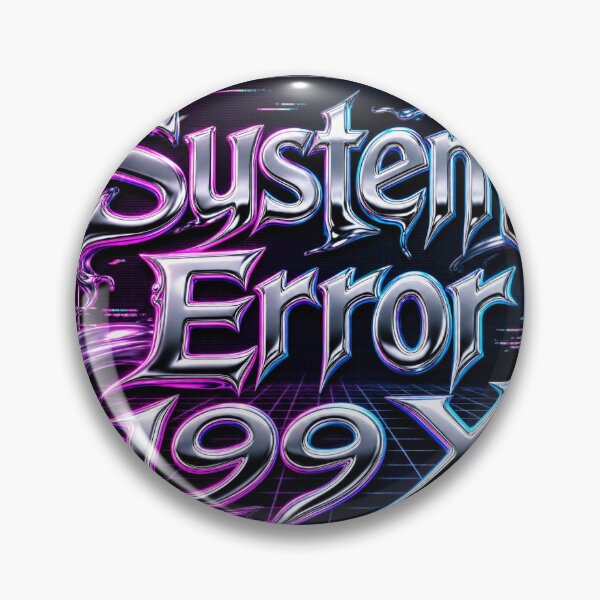 Item preview, System Error 199X Cyber Glitch Y2K Retro Futuristic Chrome designed and sold by Viviglow.