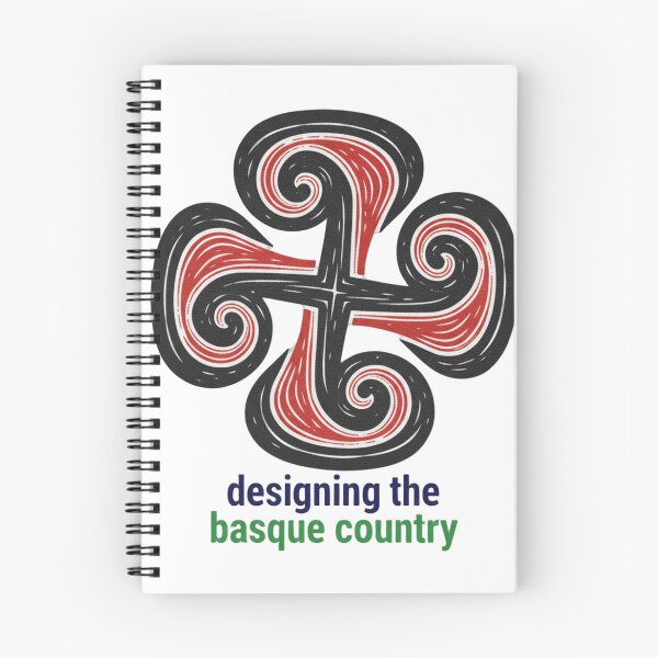 Item preview, Lauburu Basque Cross — Modern Linocut Swirl Art designed and sold by DONOSTIADESIGN.