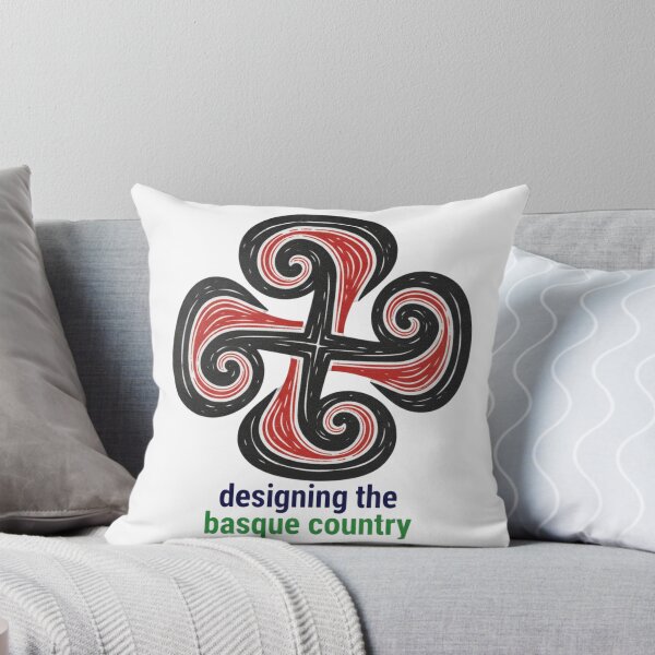 Item preview, Lauburu Basque Cross — Modern Linocut Swirl Art designed and sold by DONOSTIADESIGN.