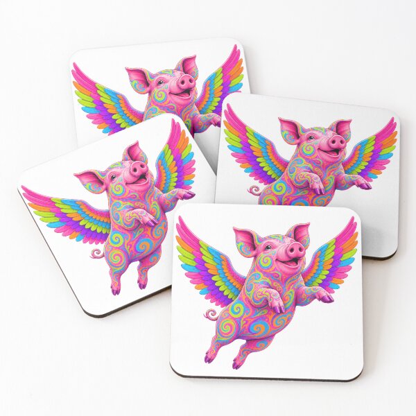 Item preview, Psychedelic Flying Pig designed and sold by cbfineart.