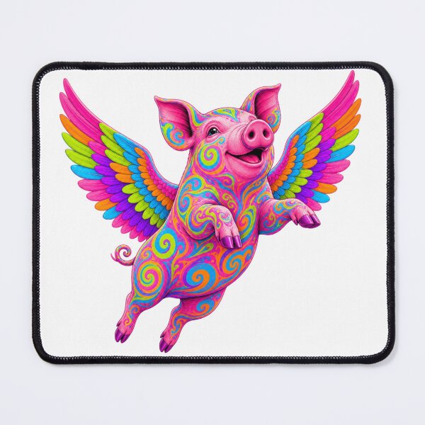 Item preview, Psychedelic Flying Pig designed and sold by cbfineart.