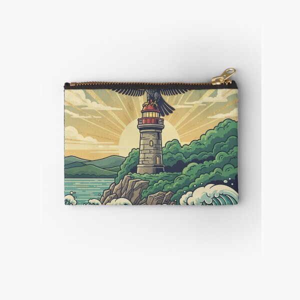 Item preview, Basque Eagle & Lighthouse — Vintage Coastal Poster Art designed and sold by DONOSTIADESIGN.
