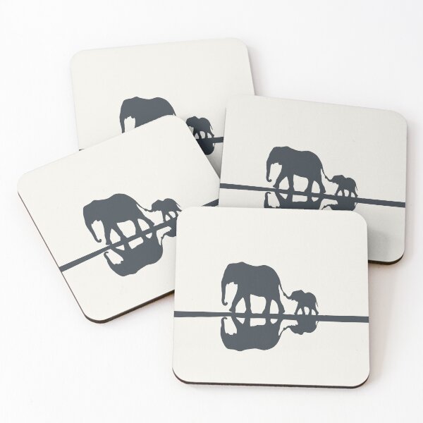 Item preview, Elephant Family Reflection Silhouette designed and sold by Gkinoki.