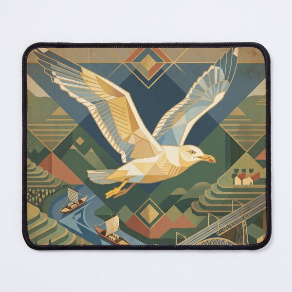 Item preview, Vintage Porto Seagull Travel Art designed and sold by ZUMERI.