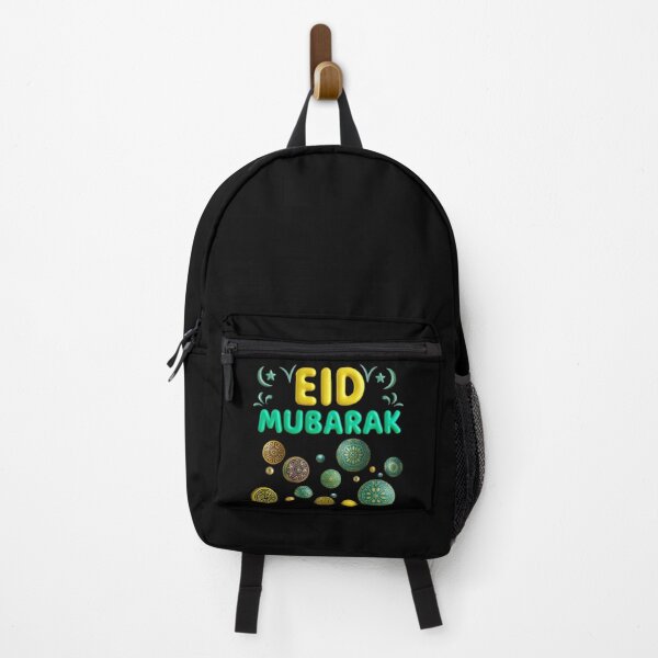 Item preview, "Eid Mubarak" Elegant 3D Gold & Teal Festive Art (V.2) designed and sold by D-Islamic.