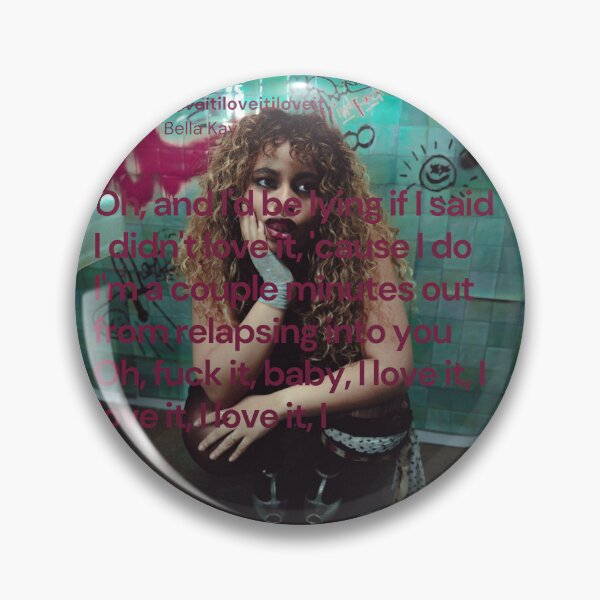 Item preview,  iloveitiloveitiloveit song lyrics carmine color- Bella Kay designed and sold by Milkshake33.