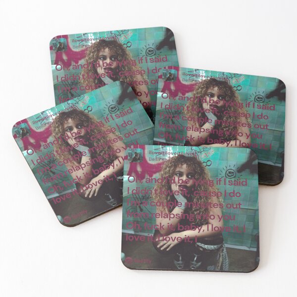Item preview,  iloveitiloveitiloveit song lyrics carmine color- Bella Kay designed and sold by Milkshake33.