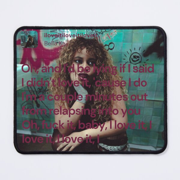 Item preview,  iloveitiloveitiloveit song lyrics carmine color- Bella Kay designed and sold by Milkshake33.