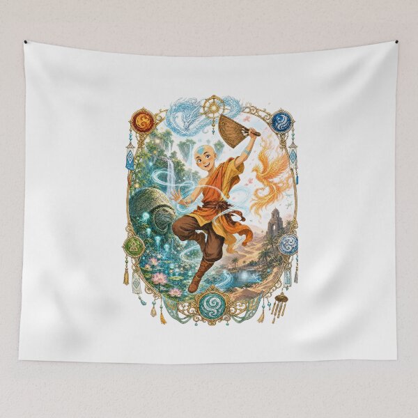 Item preview, Elemental Arrow Monk Four Elements Vintage Filigree Art designed and sold by lamiarte.