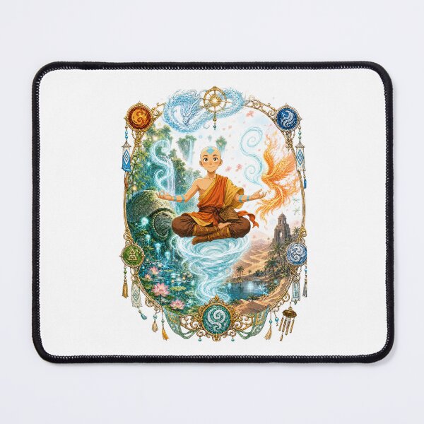 Item preview, Elemental Arrow Monk Four Elements Vintage Filigree Art designed and sold by lamiarte.