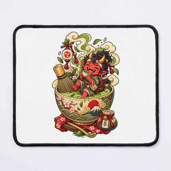 Item preview, Cute Oni Matcha | Japanese Tea Yokai & Whimsical Green Tea Art designed and sold by MrDev.