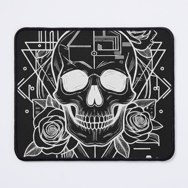 Item preview, Modern Line Art Skull & Floral Mandala Tee designed and sold by MD_Design.