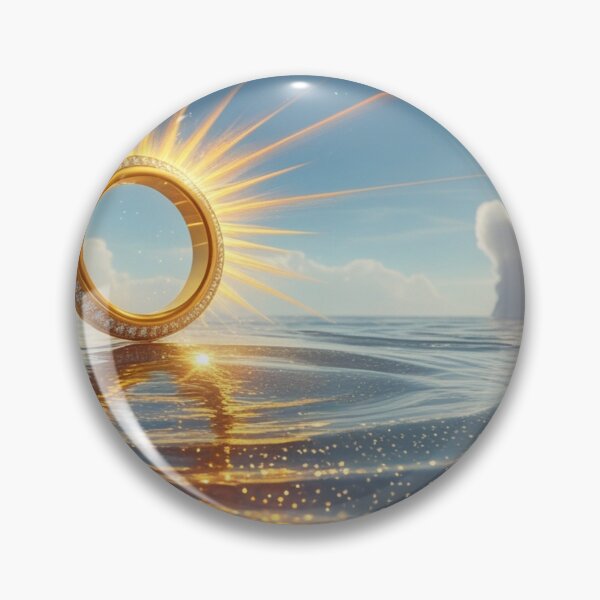 Item preview, Golden Ring Rising from the Ocean. designed and sold by fbtrisha.