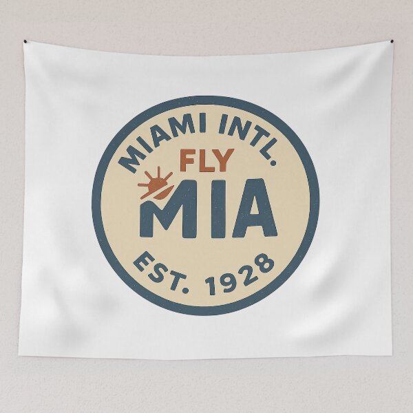Item preview, Fly MIA Miami International Airport Vintage Travel Badge designed and sold by CityMerch4.