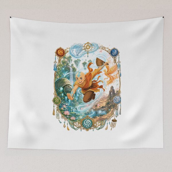 Item preview, Elemental Arrow Monk Four Elements Vintage Filigree Art designed and sold by lamiarte.