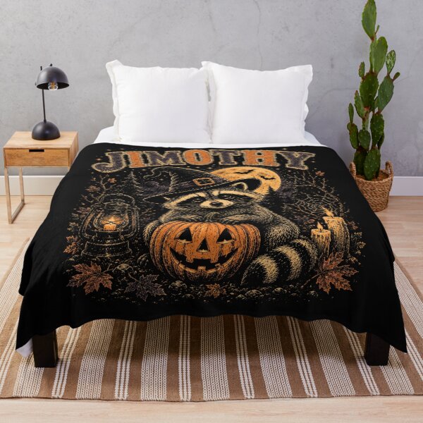 Item preview, Spooky Cute Halloween Jimothy Raccoon Witch Under the Full Moon Pumpkin designed and sold by SOUFIANE1991.