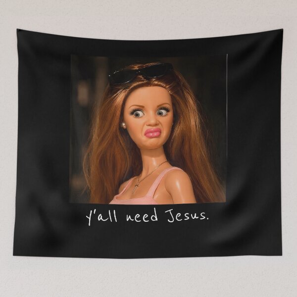 Item preview, Ya'Ll Need Jesus Disgusted Face Christian Funny Meme designed and sold by ripgoatclothing.