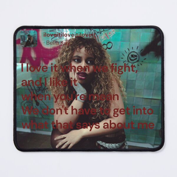 Item preview, iloveitiloveitiloveit song lyrics maroon color- Bella Kay designed and sold by Milkshake33.