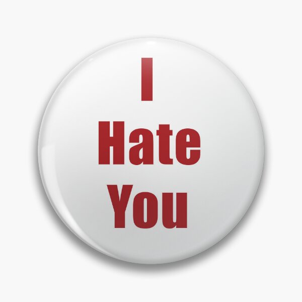 Item preview, I Hate You Red Bold Typography Graphic designed and sold by AyaanArtStudio.