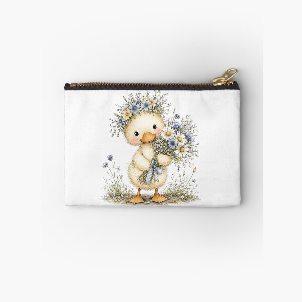 Item preview, Cute Duck with Flower Bouquet designed and sold by PetalGarden.