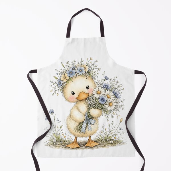Item preview, Cute Duck with Flower Bouquet designed and sold by PetalGarden.