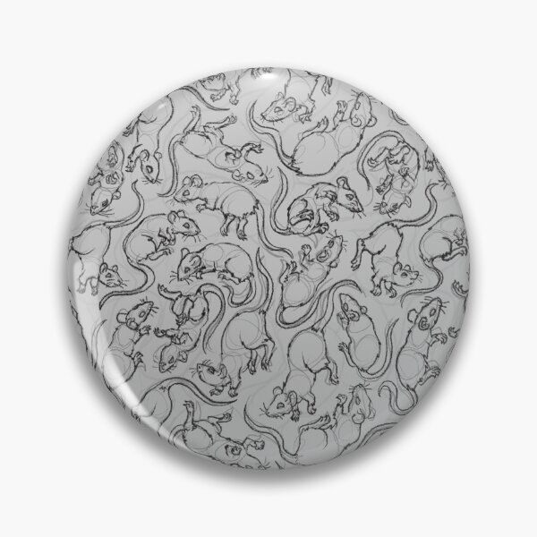 Item preview, Rat sketch pattern designed and sold by RootSpellStudio.