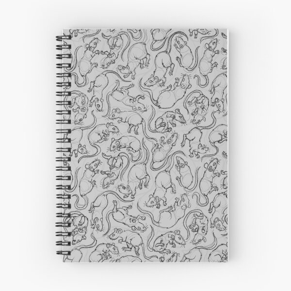 Item preview, Rat sketch pattern designed and sold by RootSpellStudio.