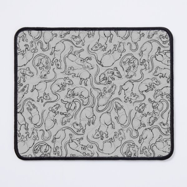 Item preview, Rat sketch pattern designed and sold by RootSpellStudio.