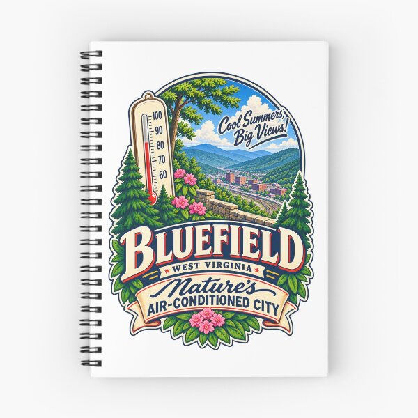 Item preview, Bluefield West Virginia – Nature’s Air-Conditioned City Vintage Travel Design designed and sold by Past in Threads.