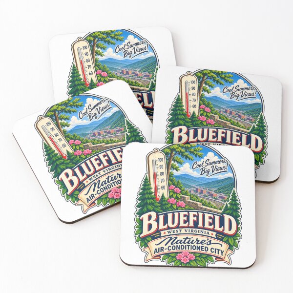 Item preview, Bluefield West Virginia – Nature’s Air-Conditioned City Vintage Travel Design designed and sold by Past in Threads.
