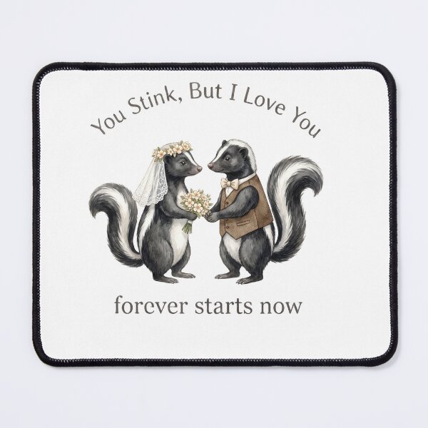 Item preview, Skunk Wedding Couple designed and sold by Tiffany Roy.