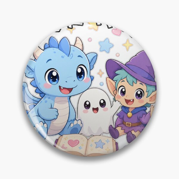 Item preview, Magical Friends – Cute Anime Dragon, Ghost and Elf designed and sold by Atlant11.