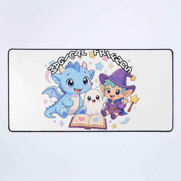Item preview, Magical Friends – Cute Anime Dragon, Ghost and Elf designed and sold by Atlant11.