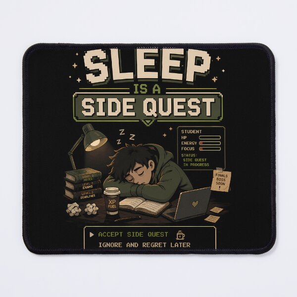 Item preview, Sleep Is A Side Quest Funny Gamer Student Design designed and sold by CreativeLook25.