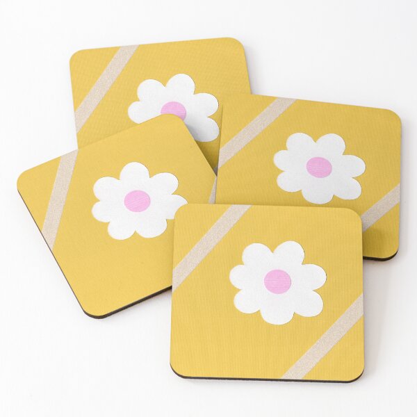 Item preview, Minimalist White Flower on Yellow Background designed and sold by Kristy Carpenter.